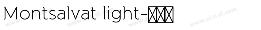 Montsalvat light字体转换